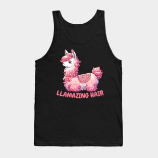 Hairstylist Drama Llama for pink hair lovers Tank Top